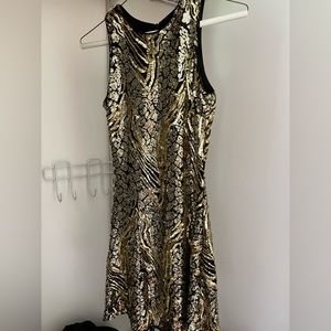 Dress the Population Gold Sequin Dress